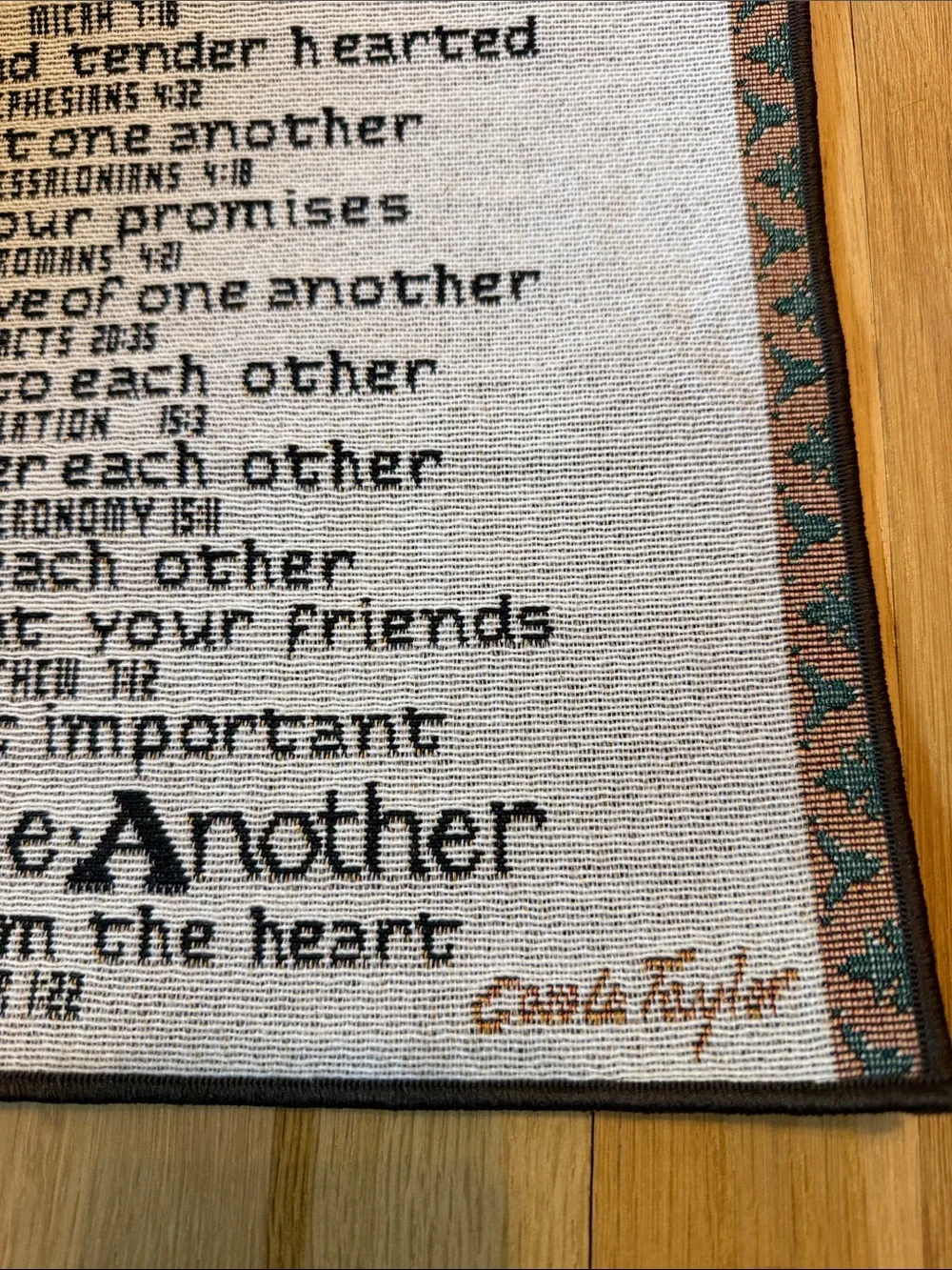EUC Home Rules Wall Hanging with Bible verses
